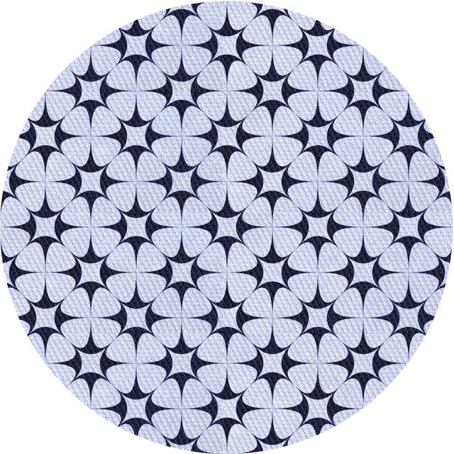 Ahgly Company Machine Washable Indoor Round Transitional Lavender Blue Area Rugs, 8' Round