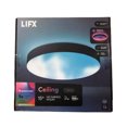 thumbnail image 1 of LIFX 15 in. Matte Black Indoor Selectable LED Flush Mount Multi-Colour Smart WiFi Ceiling Light Works Alexa/Hey Google/HomeKit, 1 of 7