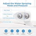 thumbnail image 3 of KINGTACK Toilet Bidet Attachment, Dual Nozzle, Non-Electric Bidet Attachment for Toilet Seat, Adjustable Water Pressure, Rear and Feminine Wash (White), 3 of 8