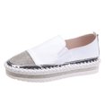 thumbnail image 2 of Dvkptbk Sandales Femmes Espadrilles Mode pour Femmes à Enfiler Strass Paillettes Plateforme Plates Chaussures Décontractées pour Femmes Chaussures pour Femmes, 2 of 7