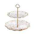 thumbnail image 2 of Yhmxh Kitchen Storage Fruit Plates Living Room Coffee Table Household Transparent Candy Dessert Rack Party Wedding Front Desktop Placed Snack Dessert Tray Tiers Dessert Stand Fruit Platter, 2 of 6