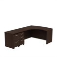 thumbnail image 1 of Series C 60W Bow Front L Desk with Drawers in Mocha Cherry - Engineered Wood, 1 of 5