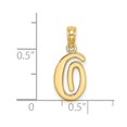 thumbnail image 3 of Diamond2Deal 14K Pendentif Initial Lettre O Script Or Jaune pour Femmes (L - 0.62 Pouces, L - 0.34 Pouces), 3 of 6