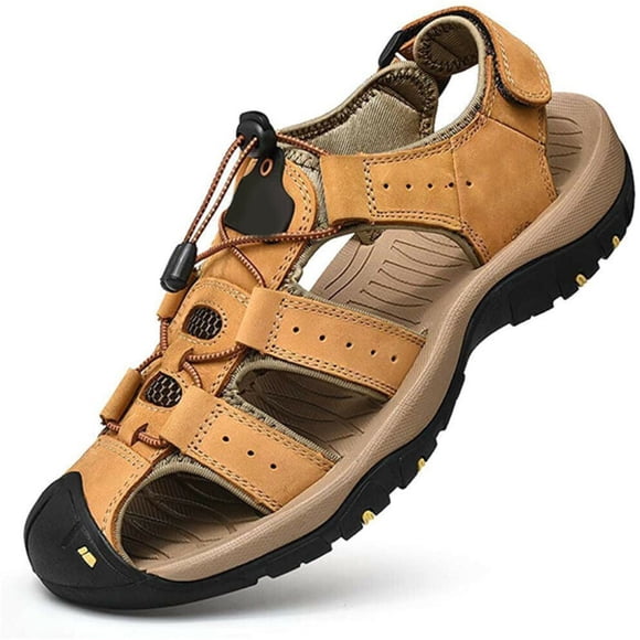 New Leather Sandals Mens Outdoor Wading Leisure Sports First Layer Cowhide Beach Shoes