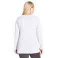 thumbnail image 2 of Just My Size T-Shirt à Manches Longues à Encolure Dégagée pour Femmes, 2X, Blanc, 2 of 3