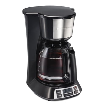 Hamilton Beach Programmable 12 Cup Coffee Maker, Stainless Steel Accents, 49630