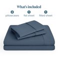 thumbnail image 2 of Bare Home Premium 1800 Collection 4-Piece Bed Sheet Set, Split Head Flex King, Bering Sea, 2 of 10