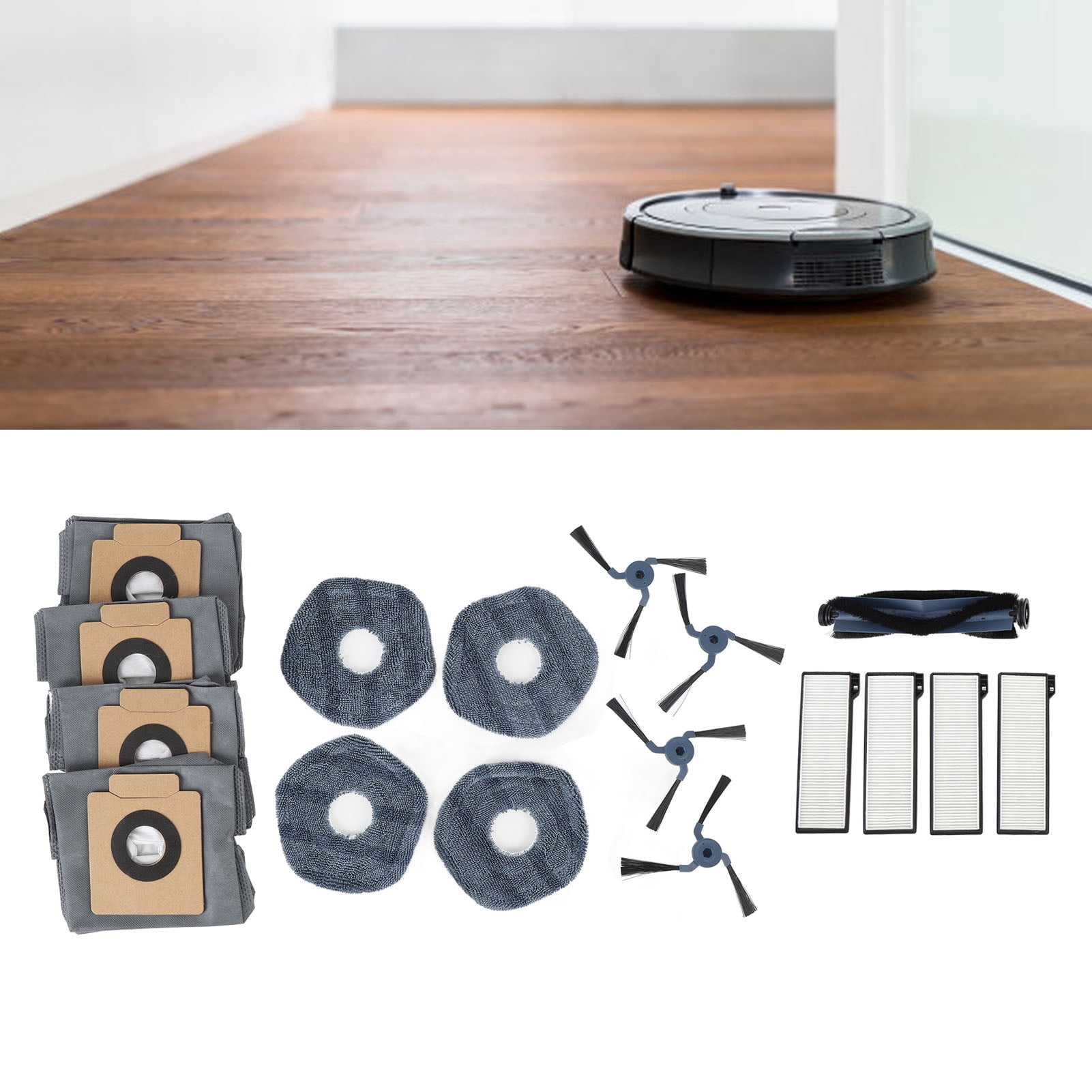 Robot Vacuum Cleaner Brush Kit, Robotic Vacuum Cleaner Roller Brush Compatibility for Apartment