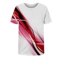 thumbnail image 3 of lcziwo T-Shirt à Manches Courtes pour Homme Décontracté en Coton Imprimé Ligne 3D T-Shirt Graphique Grande Taille Col Ras du Cou T-Shirts d'Été Débardeur 2024 Rouge TG, 3 of 3