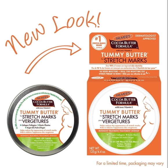 Palmer's® Cocoa Butter Formula® Tummy Butter Balm for Stretch Marks and Pregnancy Skin Care. Dermatologist Approved and Suitable for Sensitive Skin. Intensive Treatment, 125g
