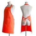 thumbnail image 1 of Under 25,Kitchen Aprons for Women and Men, Chef Apron with Pockets, Durable Cleaning and Cooking Apron, | 100%Polyester, Orange-171 $BS$3, 1 of 9