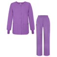 thumbnail image 1 of Adar Universal Women's Scrub Set - Warm-Up Scrub Jacket and Elastic Pull-On Pants, 1 of 7