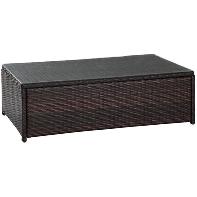 Crosley Furniture Palm Harbor Table Basse de Patio en Osier/rotin de 44 Pouces Brun