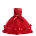 thumbnail image 4 of Robes Fille Robe Formelle Fille Robe Rouge Filles Filles Robe pour Occasions Spéciales Robes de Pâques pour Tout-Petites Mode Filles, 4 of 6