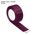 thumbnail image 2 of Unique Bargains 1.5 Inch Wide 24 Yards Satin Ribbon, 2 Pack Double Face Solid Crafts Roll for Party Home DIY Wrapping Decoration, Dark Purple, 2 of 6