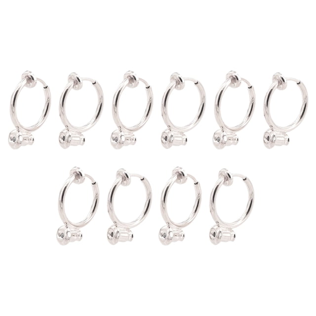 ZLight 10pcs Ear Clip Converters Earring Accessories Screw/Lever Non-Pierced Handmade with Loop Plastic Pads Findings Type18 1Set