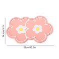 thumbnail image 3 of Pink Car Storage Cushion Car Dashboard Car Mounted Perfume Seat Pad Mobile Phone Storage High Temperature Double Flower, 3 of 6
