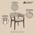 thumbnail image 4 of Blake Fauteuil en Faux Mohair Bois Naturel, 4 of 8