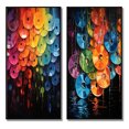 thumbnail image 2 of Designart « Shimmering Beats Compact Discs wall art II » Ensemble de 2 Toiles Encadrées à Disques Compacts - Ensemble de Toiles Encadrées Multicolore pour Déco de Salon, 2 of 6