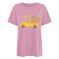 thumbnail image 4 of RKSTN Hauts Grande Taille pour Femmes Mode Été 2024 Col Rond Manches Courtes T-shirt Décontracté Ample Imprimé Graphique Voiture de Pâques, 4 of 4