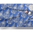 thumbnail image 2 of Soimoi Rayon Fabric Leaves & Floral Block Print Sewing Fabric Yard 56 Inch Wide, 2 of 3