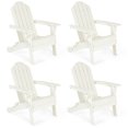 thumbnail image 1 of Gymax Lot de 4 Chaises Adirondack Pliantes pour Patio, Résistantes aux Intempéries, avec Porte-Gobelet, Cour, Blanc, 1 of 8