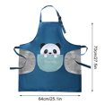 thumbnail image 2 of pitrice Tablier Dessin Animé Tablier Imperméable Ajustable Imprimé Animal Bavoir de Cuisine avec Poche, Type 4, 2 of 7