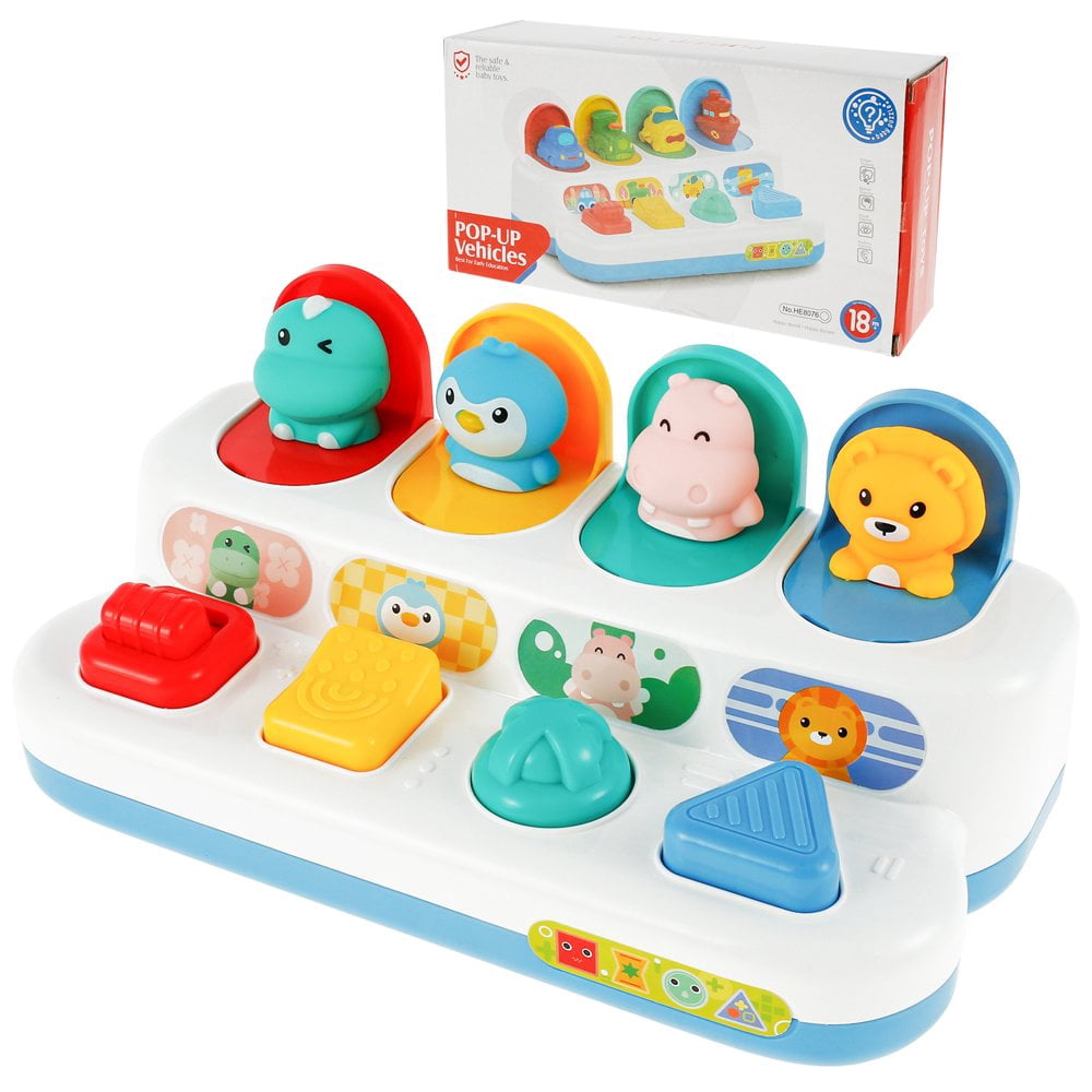 Ssguopte – Jouet Pop-up Cache-cache Animaux – Jeu Interactif éducatif Motricité – Cadeau Enfant 1-3 Ans – Sécurité Non Toxique