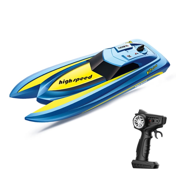 Bateau télécommandé à batterie HJ808, 2.4 GHz, vitesse de pointe de 25