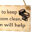 thumbnail image 3 of TIMIFIS Bathroom Decor Funny Bathroom Wall Decor Sign, Farmhouse Rustic Bathroom Decorations Wall Art Sign Wash Dry Fold Repeat Wall Decor Prints Laundry Room Decor Sign Fall Decorations For Home, 3 of 5