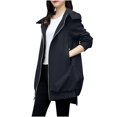 thumbnail image 2 of RXIRUCGD Manteau Long Décontracté Mode pour Femmes, Noir, Taille : TG, 2 of 6