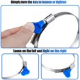 thumbnail image 4 of 20 Pcs 4 Inch Key Hose Clamp Thumb Screw Key Adjustable Pipe Clamp Stainless Steel Dryer Vent Clamp, 4 of 5