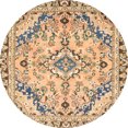 thumbnail image 1 of Ahgly Company Tapis d'Intérieur Ronds Abstraits Jaunes Abstraits pour Aire, 3 Pieds Rond, 1 of 6