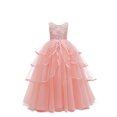 thumbnail image 1 of KAWELL Girls Sleeveless Embroidered Princess Gala Dress Kids Prom Dress, 1 of 3