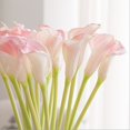 thumbnail image 4 of Artificial SNAIL GARDEN Latex Calla Lily Bundle with Green Leaves, 4 of 11