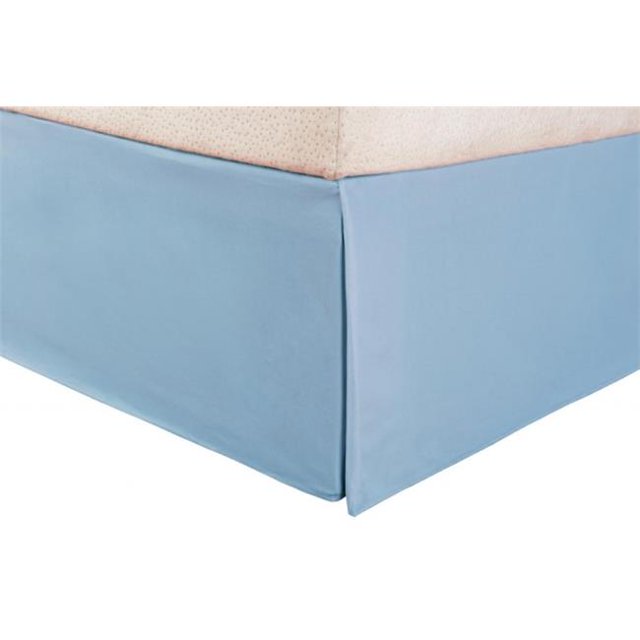 Jupe de Lit Très Grand en Microfibre Unie Bleu Pâle