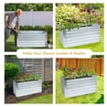 thumbnail image 4 of Sunnydaze Galvanized Rectangle Raised Garden Bed - 4' x 2' x 2' - Silver, 4 of 10