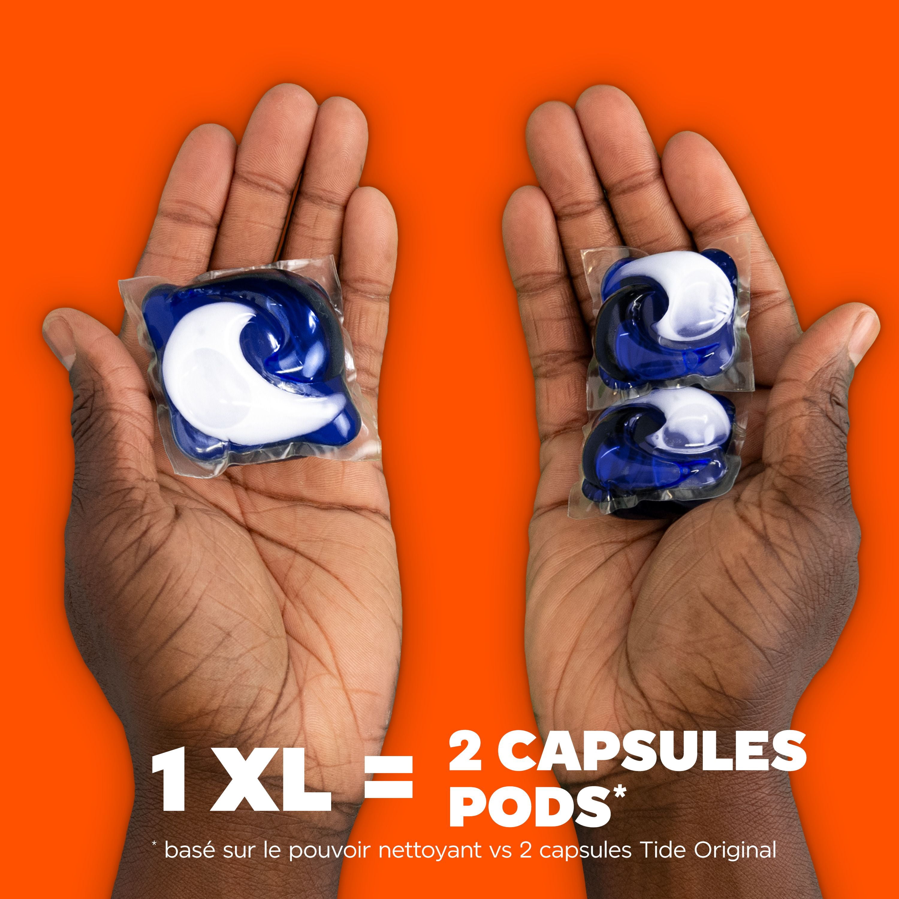 Tide Propreté Hygiénique Power PODS Capsules de Détergent à Lessive, Parfum Original, Élimine la Saleté Visible et Invisible, Capsules de Savon à Lessive Détergent, 45 Unités