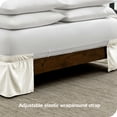 thumbnail image 3 of Bare Home Adjustable Wrap Around Bed Skirt - 15 Inch Drop - Easy Fit - Ruffle Pleats - Twin, Cream, 3 of 6