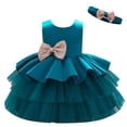 thumbnail image 3 of Robes Petite Fille Robe en Tulle à Volants Robe de Printemps pour Filles Robes de Demoiselle d'Honneur Vêtements Nouveau-Né 70, 3 of 3