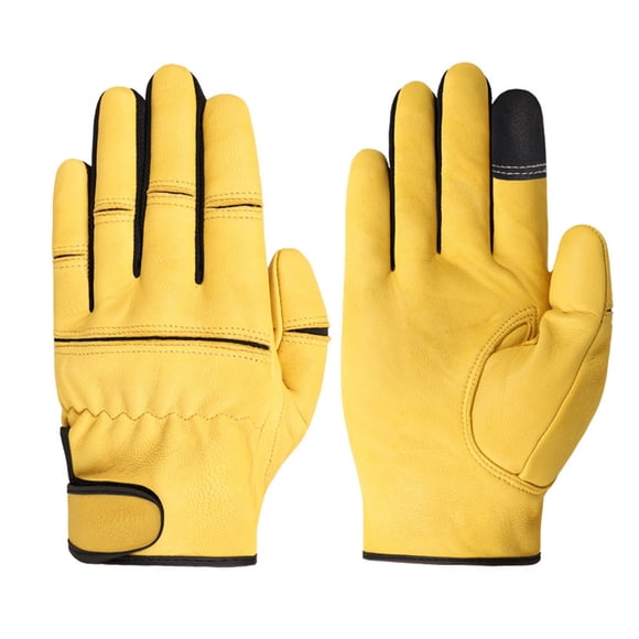 Gants de Travail en Peau de Mouton pour Cycliste, Équipement de Soudage, Construction, Résistants à l'Usure, Respirants, Gants de Golf, Mode