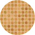 thumbnail image 1 of Ahgly Company Machine Washable Indoor Round Transitional Yellow Orange Area Rugs, 4' Round, 1 of 7