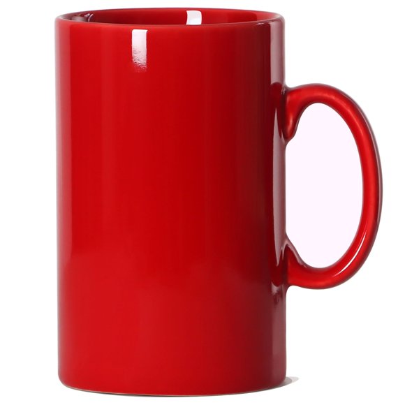 28 OZ Extra Large Ceramic Coffee Mug, Smilatte M018 Classic Porcelain Boss Super Big Tea Cup with Handle for Office and Home, Red