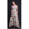 thumbnail image 4 of Bimba Robe Longue Maxi à Imprimé Floral pour Femmes, Col en V, Tenue de Villégiature d'Été - Moyen, 4 of 4