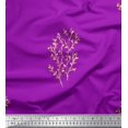 thumbnail image 1 of Soimoi Purple polyester Crepe Fabric Artistic Leaves Decor Fabric Printed Yard 52 Inch Wide, 1 of 3