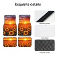 thumbnail image 4 of Kdxio Sunset Golden Sunflower Field Print Car Floor Mats Universal SUV Front Rear Floor Foot Mats 4-Piece Full Set with Non-Slip Rubber Backing Car Accessories for Most Cars, 4 of 7