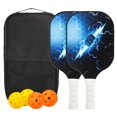 thumbnail image 1 of Uxcell Pickleball Paddles Set, Light Fiberglass Pickleball Set Blue Fist, 1 of 7