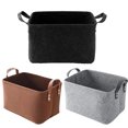thumbnail image 3 of Bangcool Felt Storage Basket Hand-held Simple Felt Organizer Box Storage Bin with Handle, 3 of 10