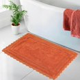 thumbnail image 3 of Royal Blaze Crochet Reversible Bath Mat Runner 100% Cotton Bathroom Rug Runner, Medium Plus Rectangular 24×36 Rust, 3 of 7