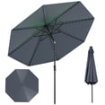 thumbnail image 1 of Costway 10 FT Solar Patio Umbrella with 96 LED Lights 35° Adjustable Tilt Vented Top Navy, 1 of 10